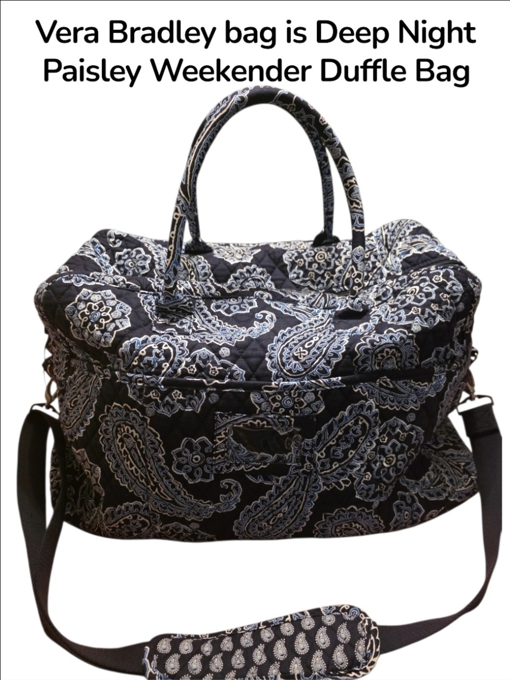 Vera Bradley Deep Night Paisley Travel Weekender